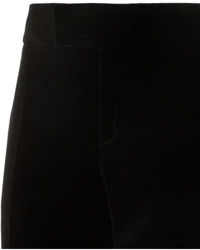 Pantaloni de catifea din bumbac Tom Ford negru
