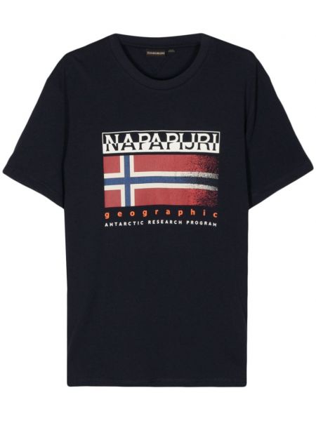 T-shirt aus baumwoll Napapijri blau