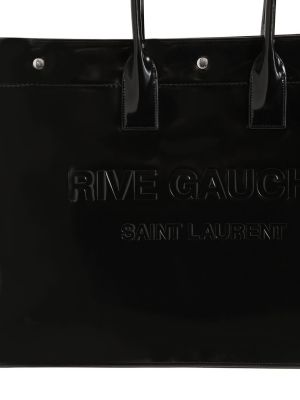 Kožna shopper torbica Saint Laurent crna