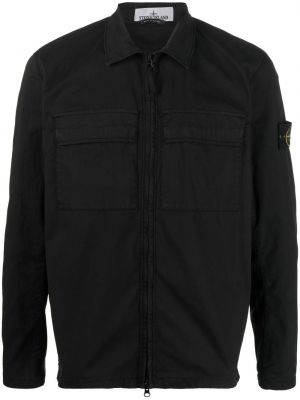 Риза с цип Stone Island черно