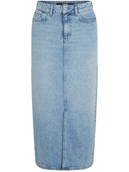 Дънкова пола Karl Lagerfeld Jeans синьо