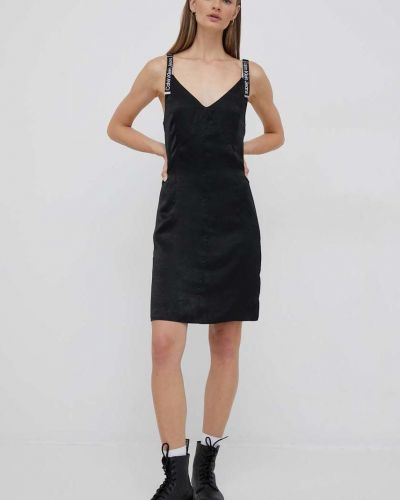 Calvin Klein Jeans ruha fekete, mini, egyenes