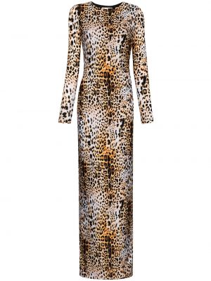 Vestido con estampado leopardo Halpern