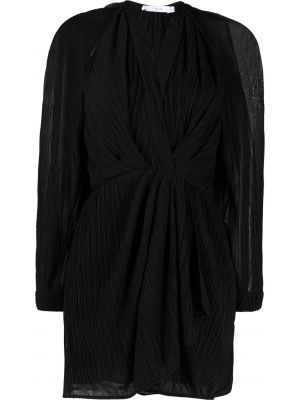 Drapírozott átlátszó ruha Iro fekete