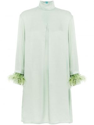 Koktejlkové šaty s perím Sleeper zelená