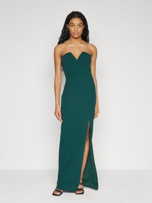 Вечернее платье с v-образным вырезом Wal G зеленое