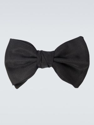 Šilkinis kaklaraištis su lankeliu Giorgio Armani juoda