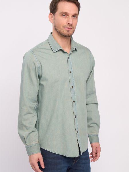 Джинсовая рубашка Lee Cooper зеленая