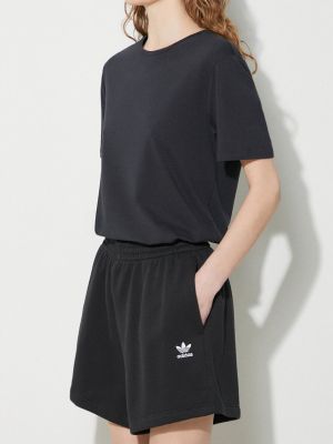 Kraťasy s vysokým pasem Adidas Originals černé