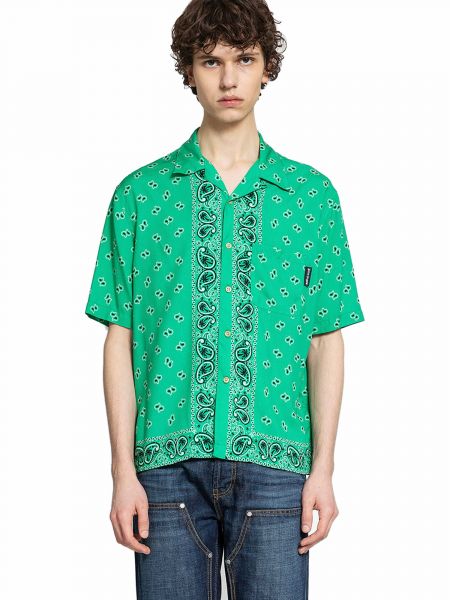 Camicia Palm Angels verde
