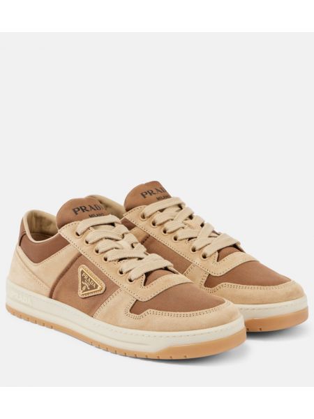 Nylon ruskind sneakers Prada brun