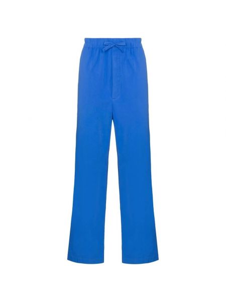 Spodnie bawełniane Tekla niebieskie