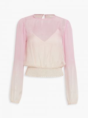 Шелковая блузка Cami Nyc, розовая