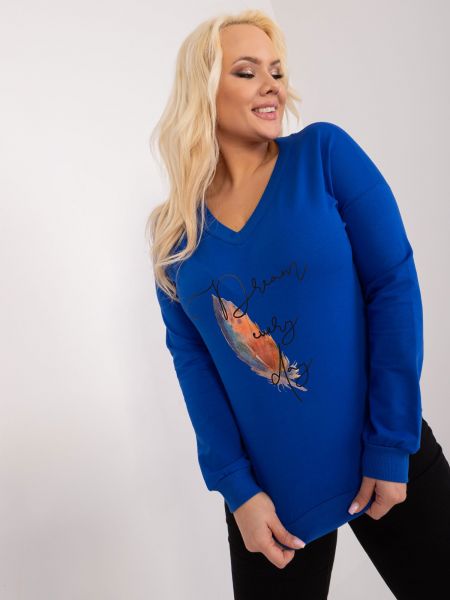 Bluza z napisom Fashionhunters modra