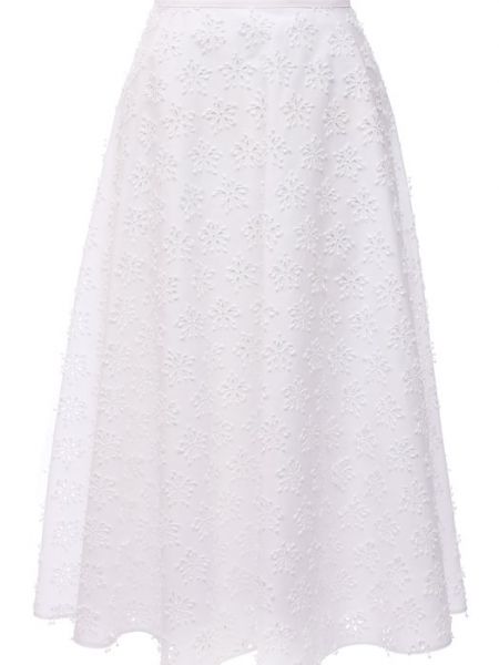 Хлопковая юбка Valentino белая