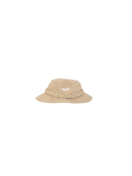 Nylonowy kapelusz z naszywkami Huf beżowy