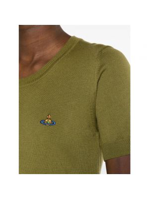 Jersey con bordado de tela jersey Vivienne Westwood verde