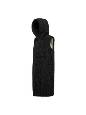 Chaleco de tejido fleece con capucha Bomboogie negro