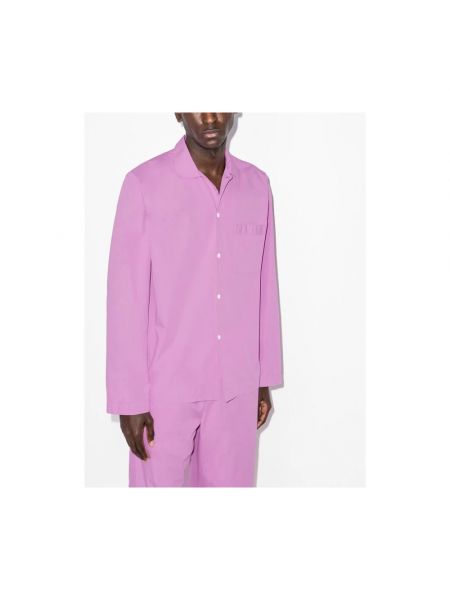 Camisa de algodón Tekla violeta