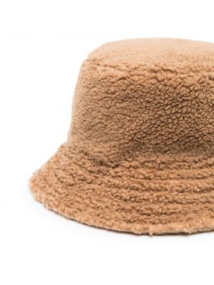Haftowany kapelusz Moschino brązowy