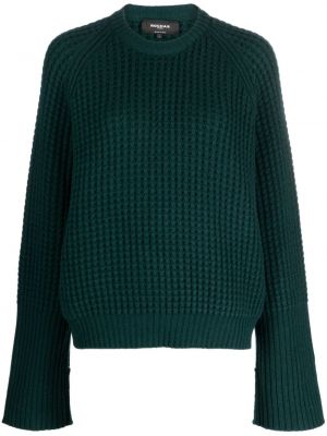 Sweter z okrągłym dekoltem Rochas zielony