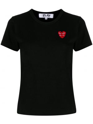 T-shirt de motif coeur Comme Des Garçons Play noir