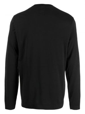 T-shirt en coton avec manches longues Transit noir