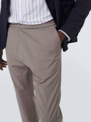 Μάλλινο παντελόνι chino με χαμηλή μέση Barena Venezia γκρι