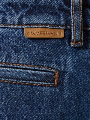 Bavlnená džínsová sukňa Zimmermann modrá
