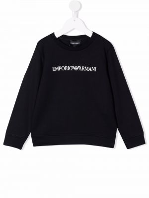 Printti huppari tytöille Emporio Armani Kids sininen