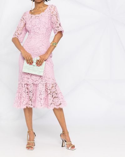 Vestido de encaje Dolce & Gabbana rosa