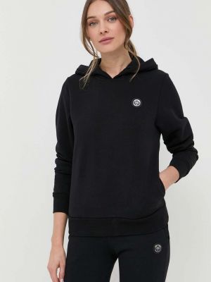 Чорний светр з капюшоном з принтом Plein Sport