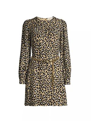 Леопардовое платье мини Michael Michael Kors