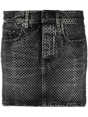 Jupe en jean taille basse Balenciaga noir