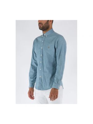 Koszula jeansowa slim fit z długim rękawem relaxed fit Polo Ralph Lauren niebieska