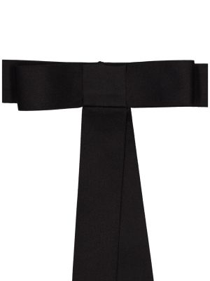Cintura con fiocco di seta Dolce & Gabbana nero