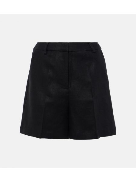 Linned højtaljet shorts Faithfull sort