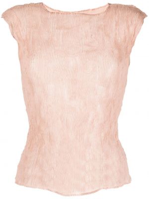 Plissert chiffong t-skjorte Issey Miyake rosa