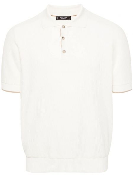 Памучна поло тениска Peserico бяло