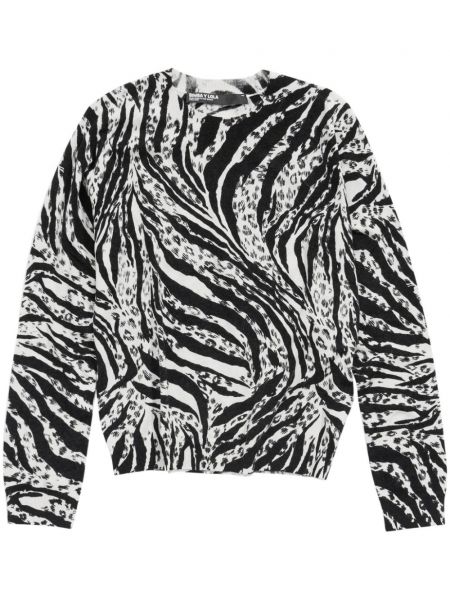 Zebra-print trøje striktrøje Bimba Y Lola sort