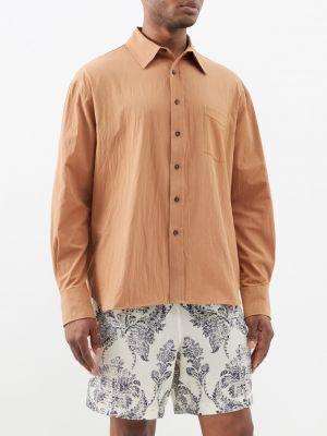 Рубашка оверсайз с карманами Commas оранжевая