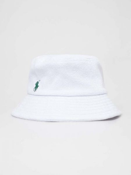 Хлопковая шапка Polo Ralph Lauren белая