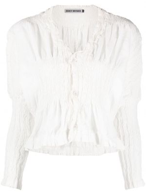 Памучна блуза Issey Miyake бяло
