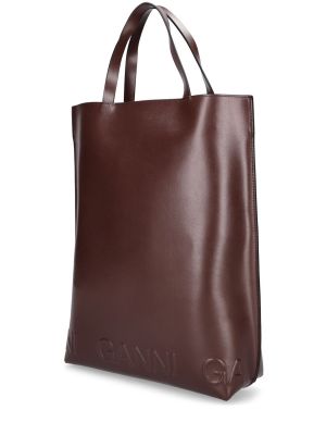 Kožená nákupná taška Ganni