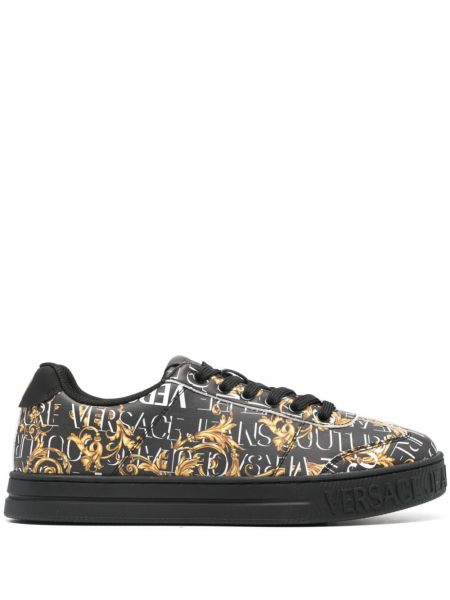 Bőr sneakers nyomtatás Versace Jeans Couture