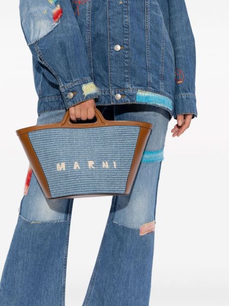 Shopper kabelka s výšivkou Marni
