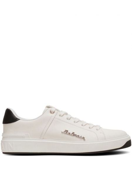 Læder sneakers Balmain hvid