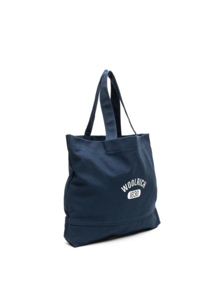 Shopper handtasche mit taschen Woolrich blau