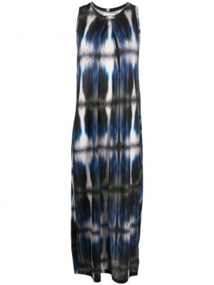 Dolga obleka z abstraktnimi vzorci Henrik Vibskov modra