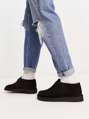 Замшевые туфли Clarks Originals черные